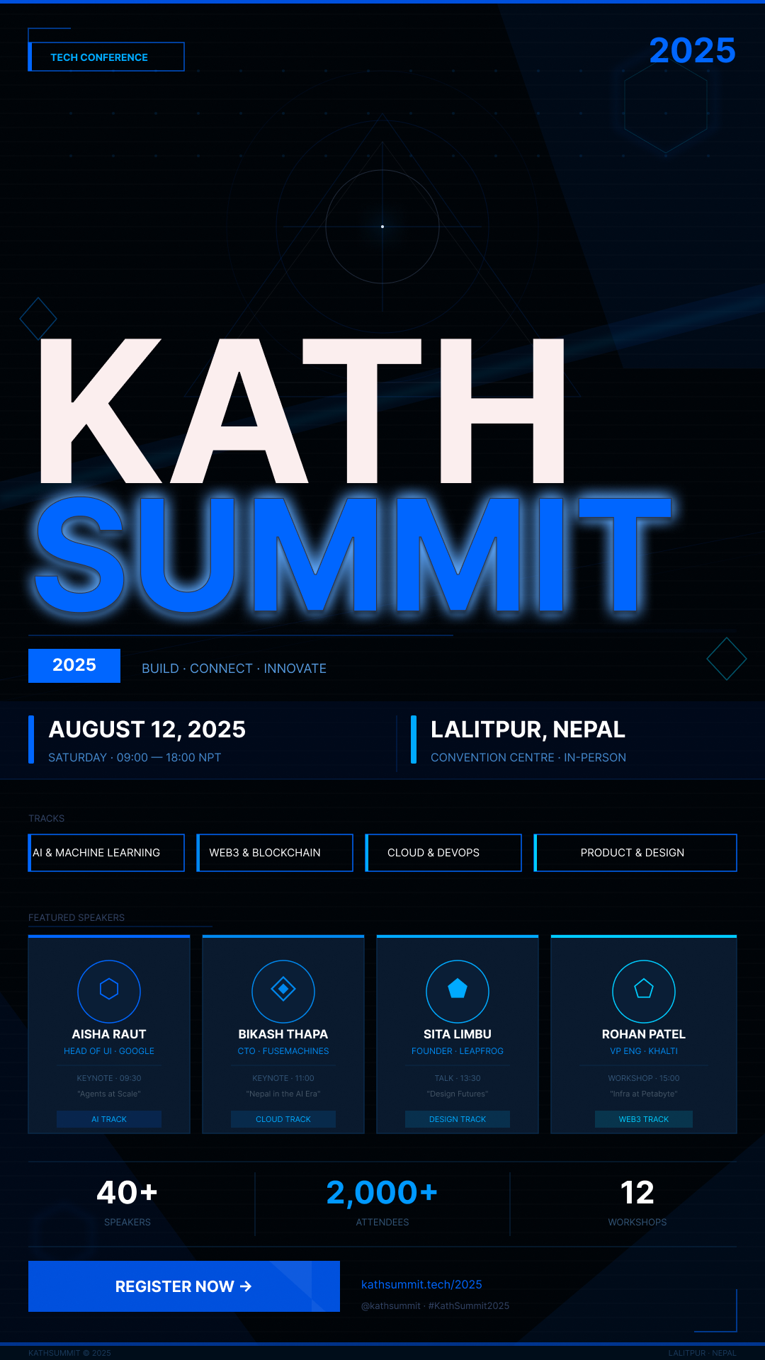 KATHSUMMIT tech conference poster design